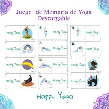 Este juego de memoria de yoga es una forma maravillosa de acercar el yoga a los niños – mientras se fomenta la concentración, la creatividad y la conexión con la naturaleza.